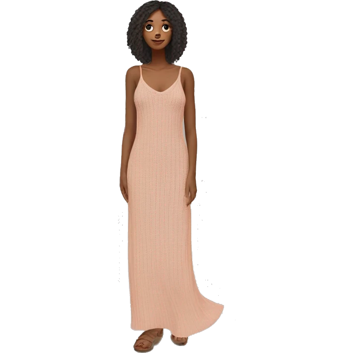 Knit maxi slip dress emoji