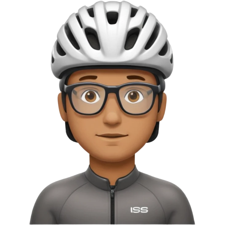 man wearing cycling helmet and glasses emoji