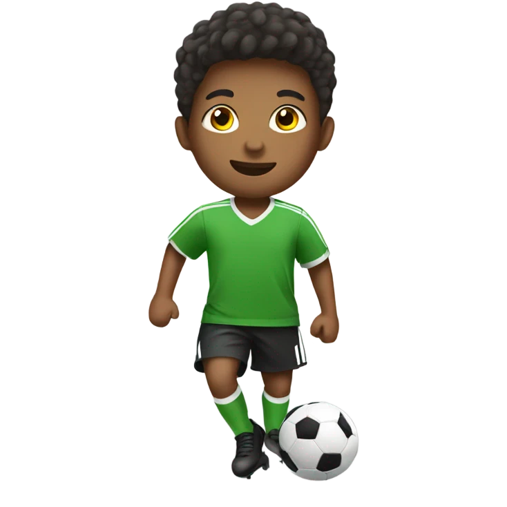 kid play soccer emoji