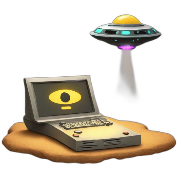 Play Station  and ufo emoji