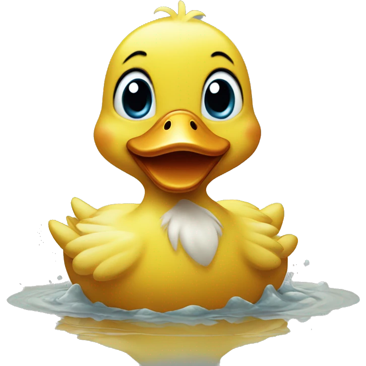 Baby duck in a puddle emoji