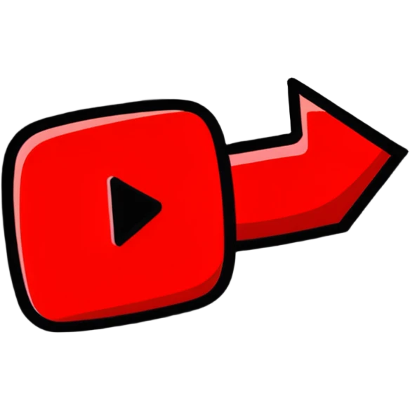 red YouTube logo with speed effect emoji