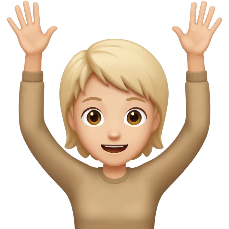 hyped up excited emoji with hands in the air emoji