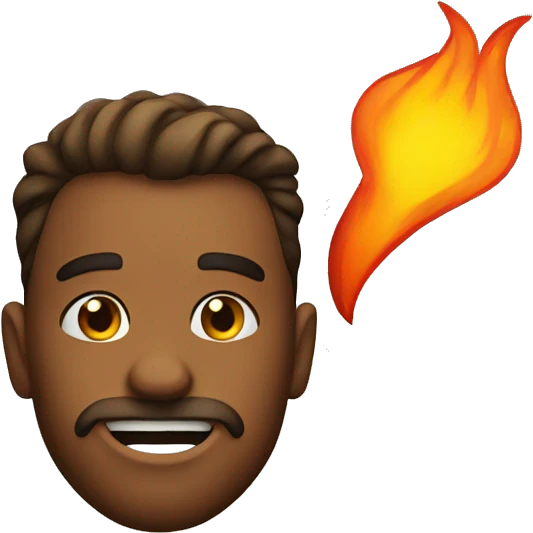 Hart with fire emoji