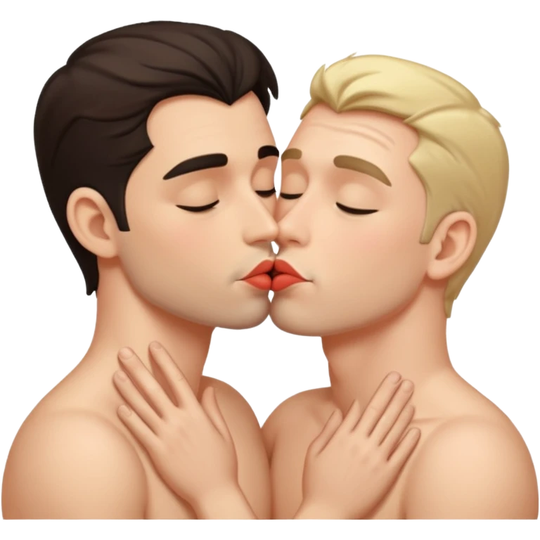 Two man kissing emoji