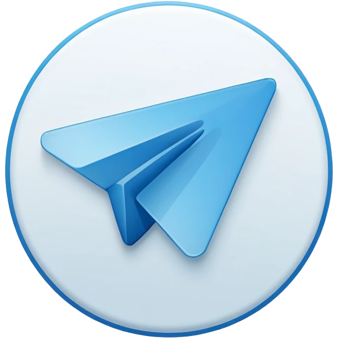 generate realistic detailed telegram app logo emoji