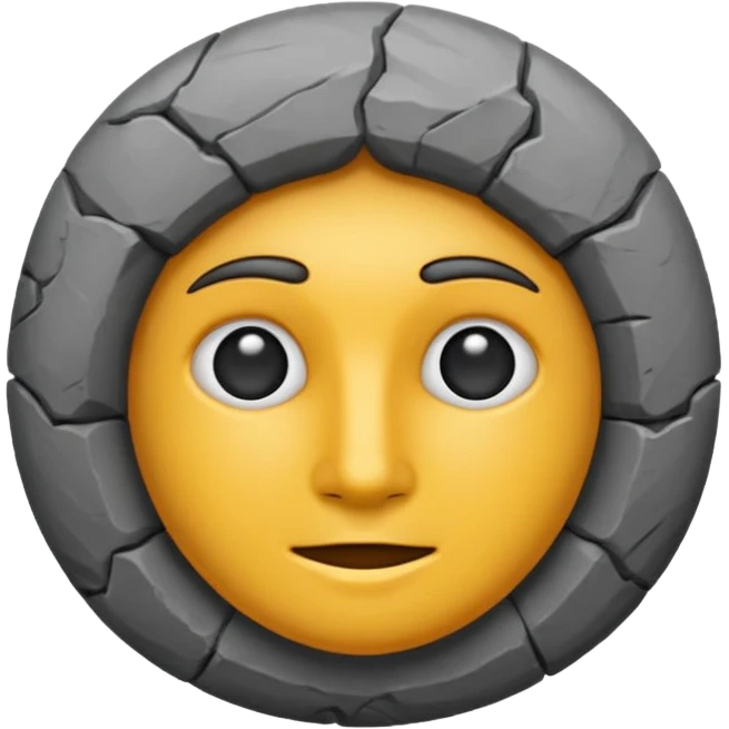 Single dark-gray Roman sanpietrino emoji, minimal and rounded emoji