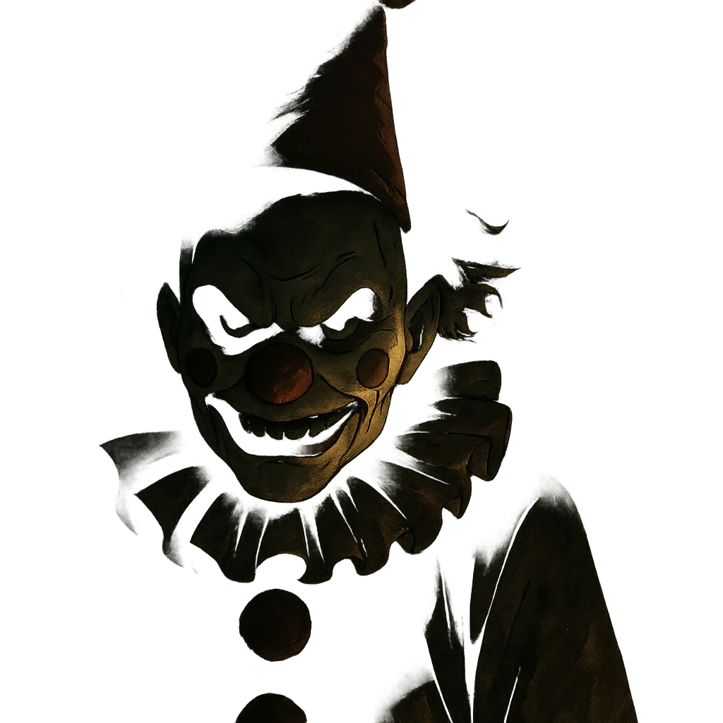 ghibli style dark clown with dramatic lighting emoji