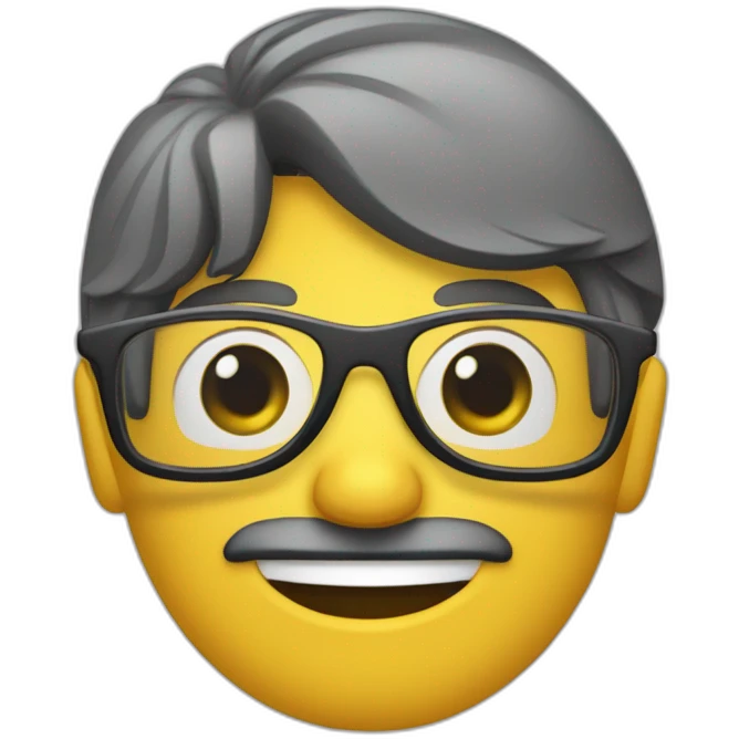 Lelis Vercellesi con gafas de aumento emoji