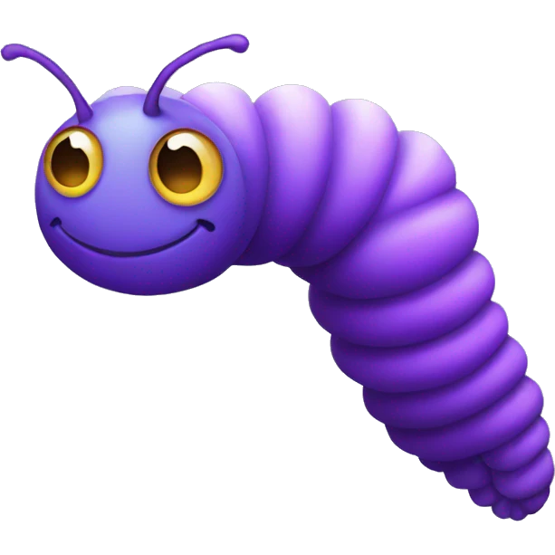purple caterpillar emoji