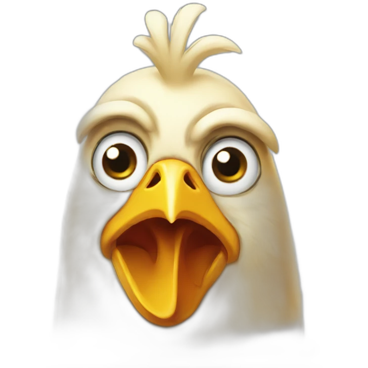 confused-chicken emoji