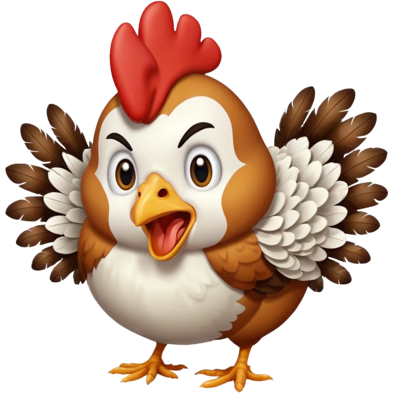 Chicken screaming emoji