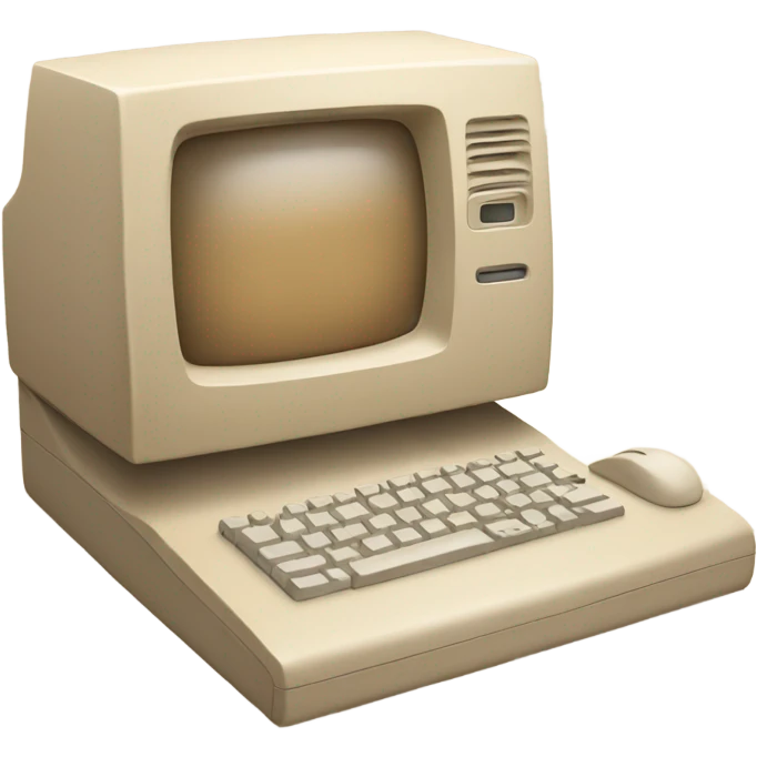 Beige computer emoji