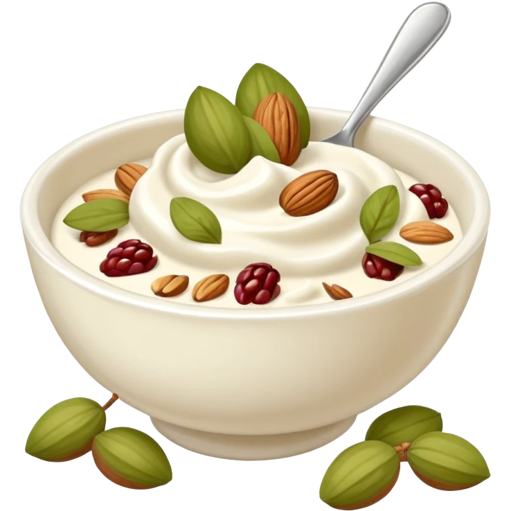 Yogurt greco e frutta secca
 emoji