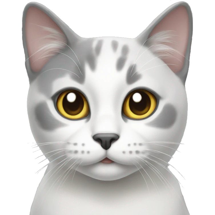 White and grey cat emoji