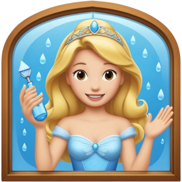 ￼ Disney princess cleaning emoji