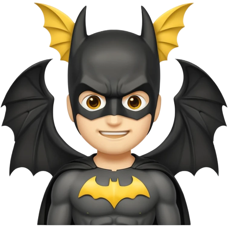Batman emoji plzz give me wings alsi with this face like emoji