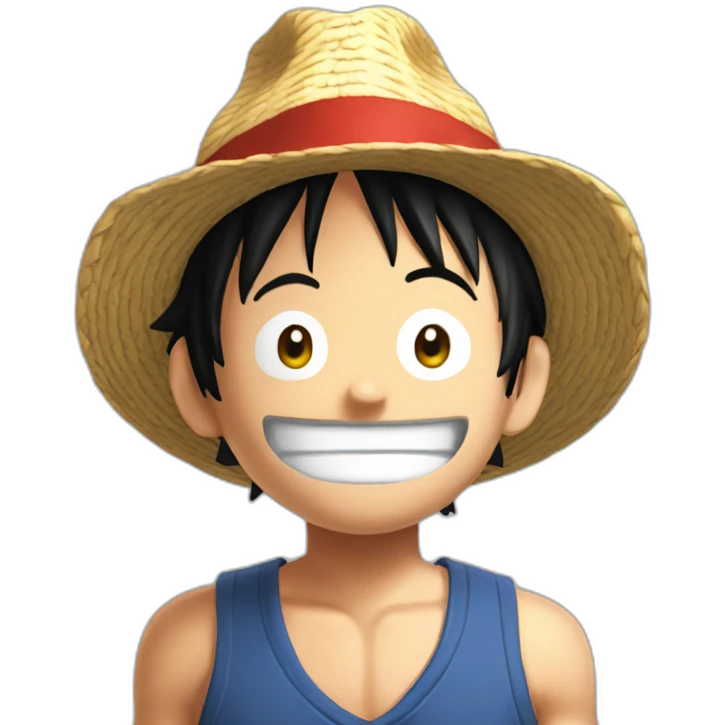 Luffy whit he hat emoji