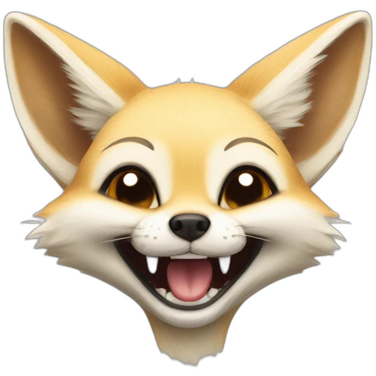 Fennec Fox Laughing  emoji