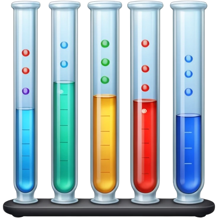 Labels texts on test tubes. emoji