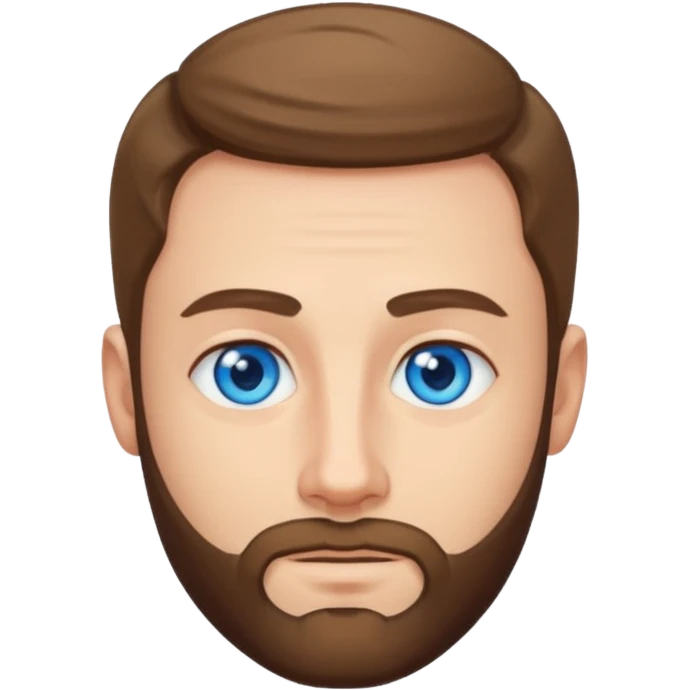 Man met een korte baard en felle blauwe ogen k emoji
