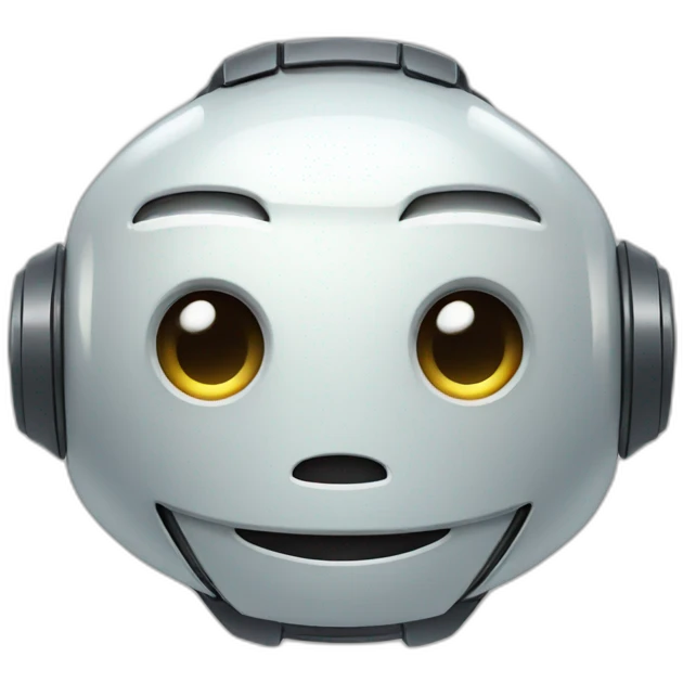 cute happy robot head emoji