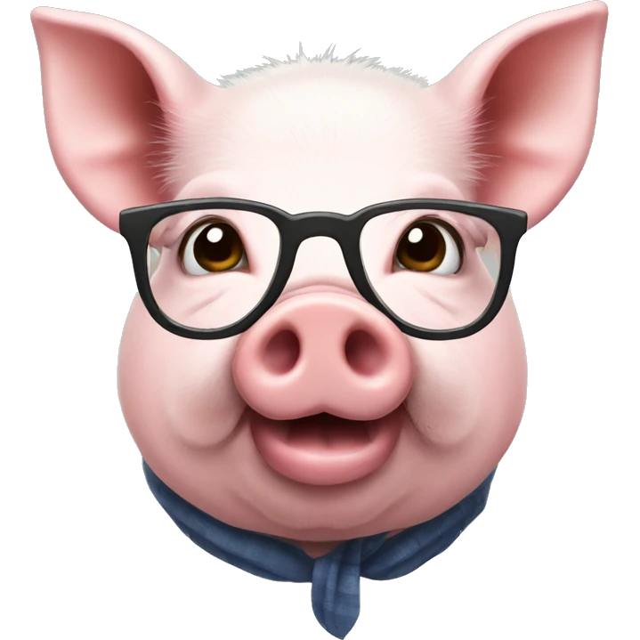 Pig with glasses emoji