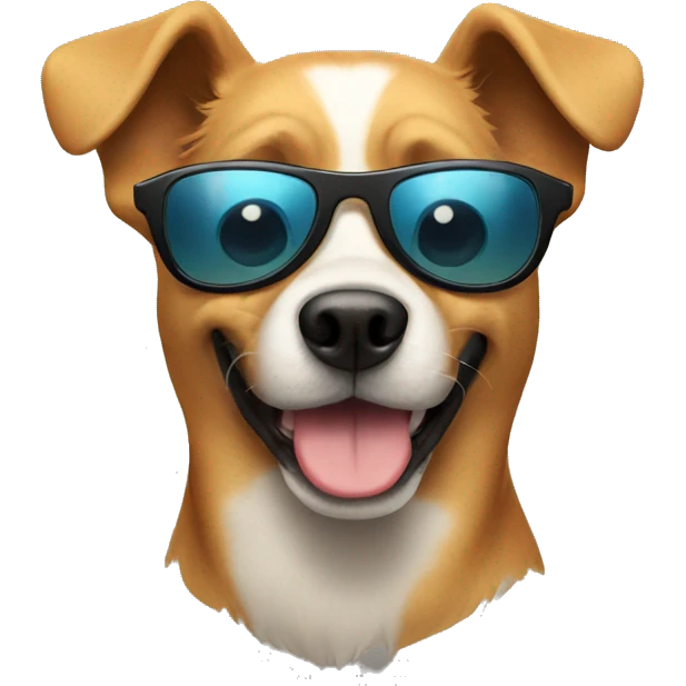 Dog with sunglasses emoji