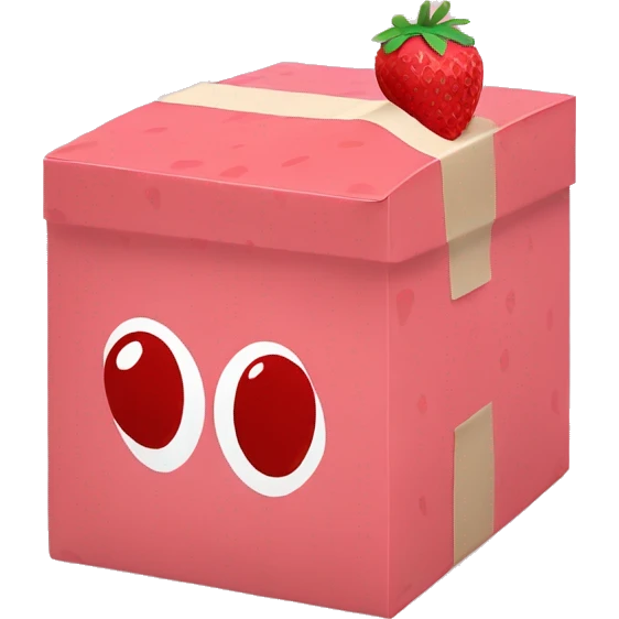 Strawberry whey protein box emoji
