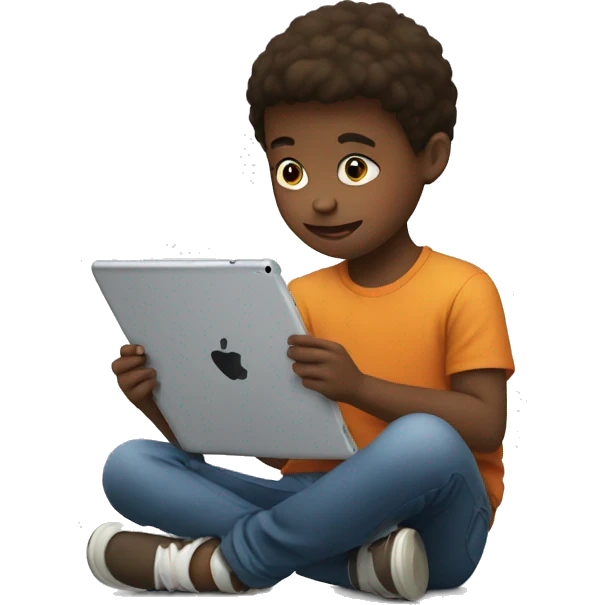 kid addicted to ipad emoji