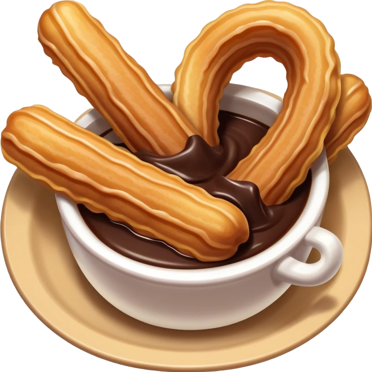 Churros con chocolate emoji
