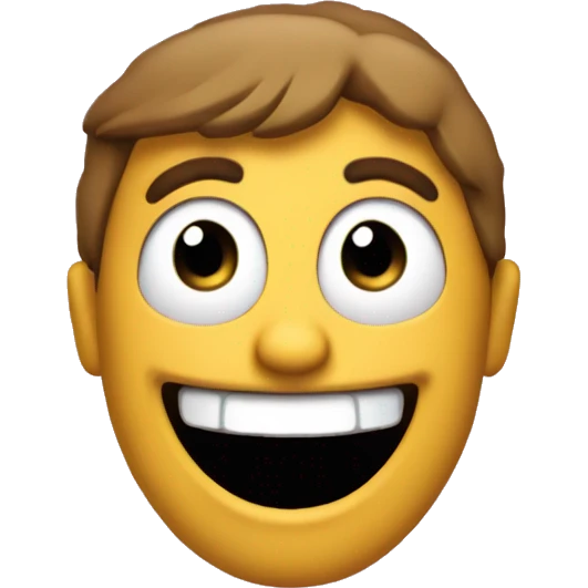 make me a unique mascot that expresses joy emoji
