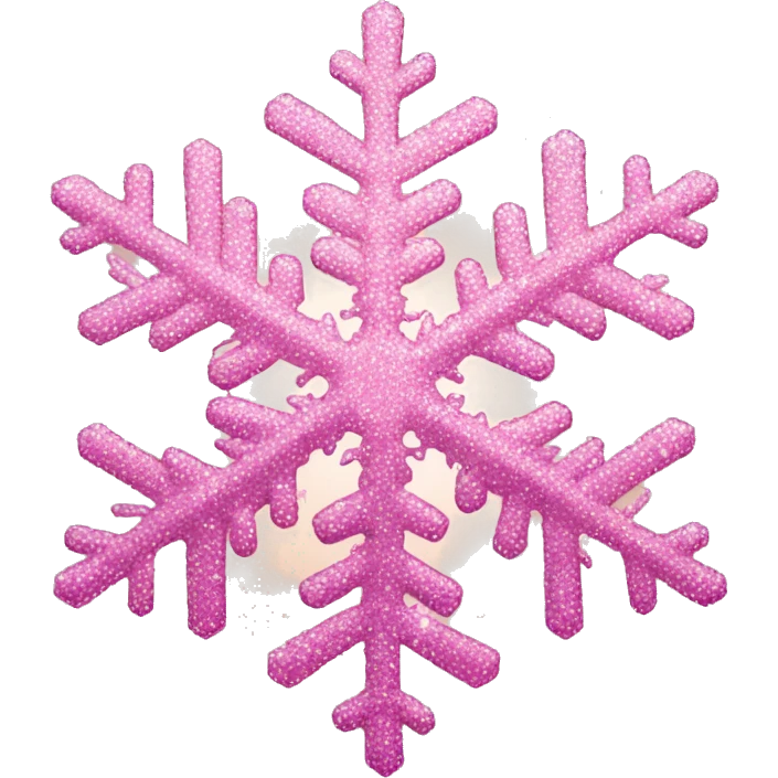 Glittery Pink snowflake emoji