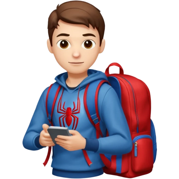 Spider-Man going to school emoji