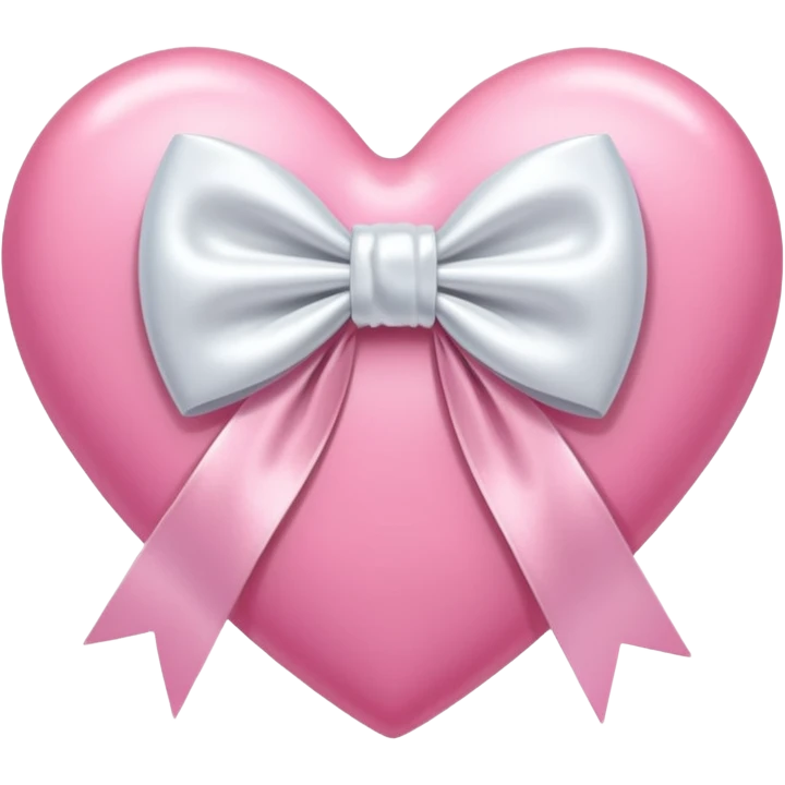 Pink heart with white bow  emoji