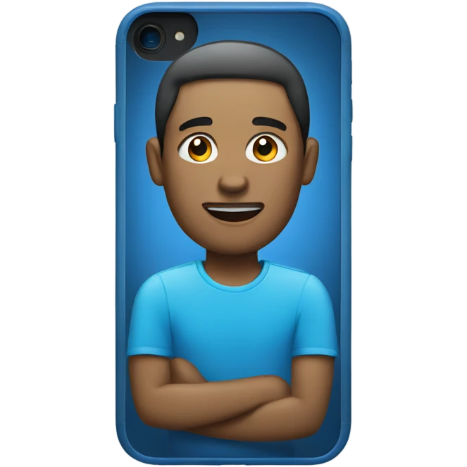 blue iphone emoji