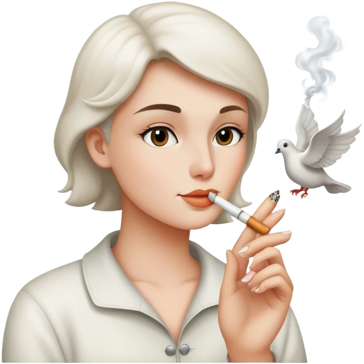 Dove smoking cigarette  emoji