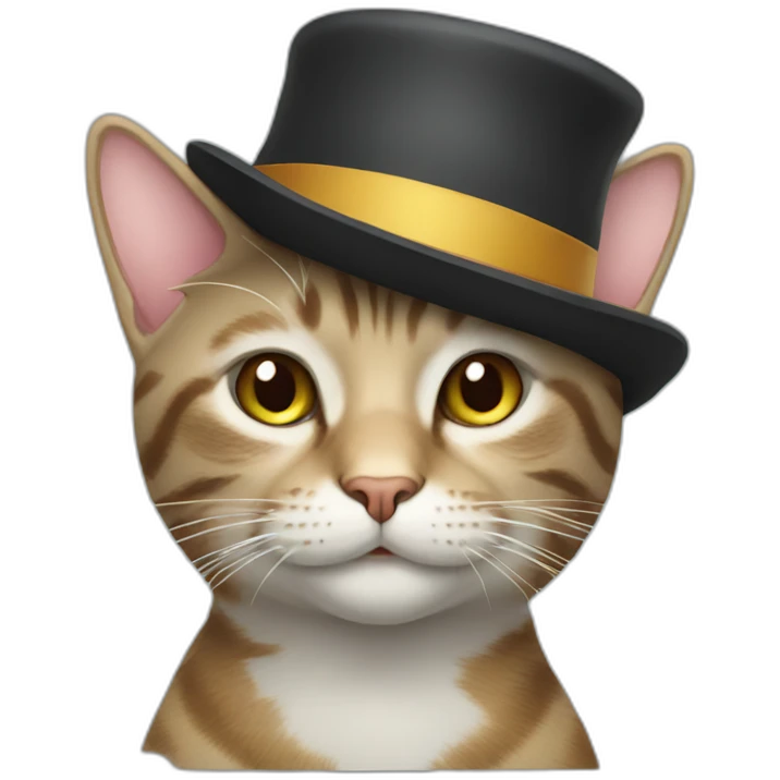 Cat with hat emoji