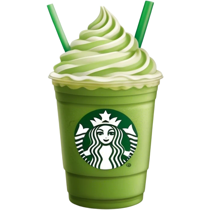 Chubby Starbucks green matcha Frappuccino emoji