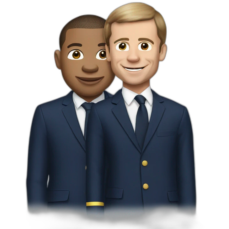 Mbappe avec Macron emoji
