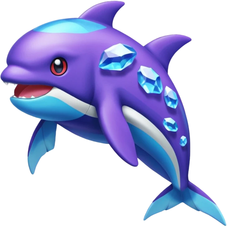 Pokemon legendary purple and cian crystal kyogre emoji