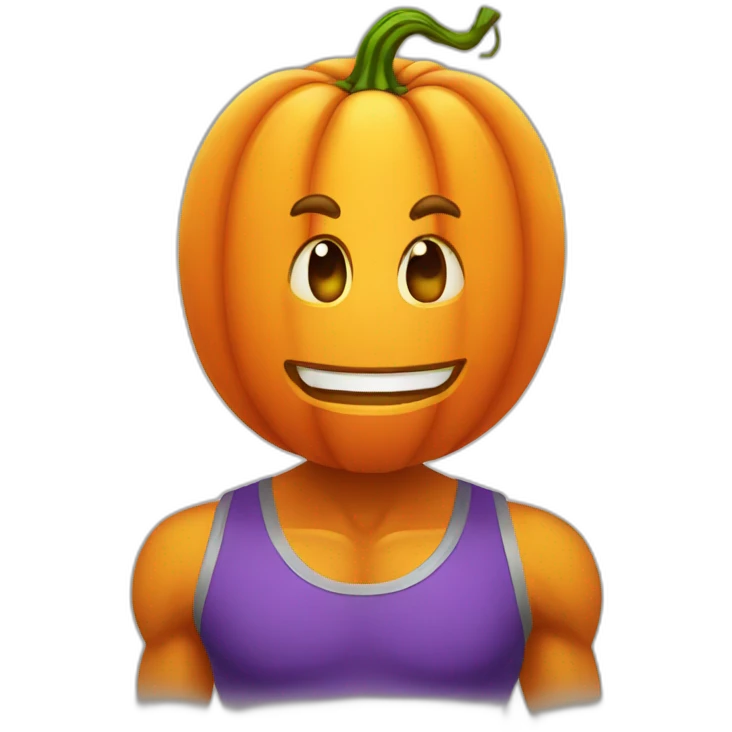 pumpkin fitness emoji