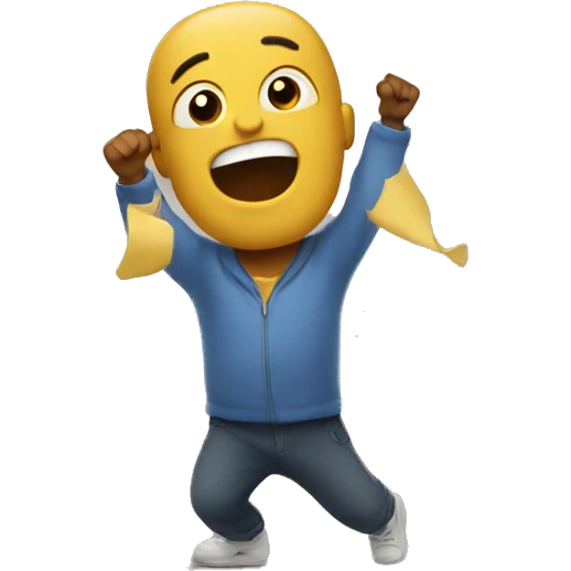 Throwing words in the air emoji
