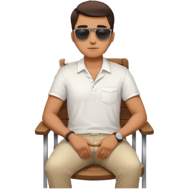 Man + chair + city view, Balcony Sitters emoji