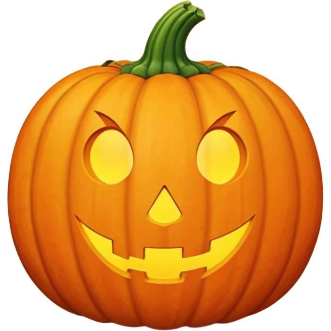 simple vegetable pumpkin, no face, no decorations, Apple emoji style emoji