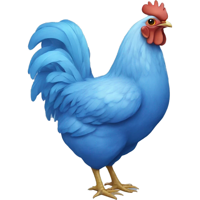 Chicken but blue  emoji