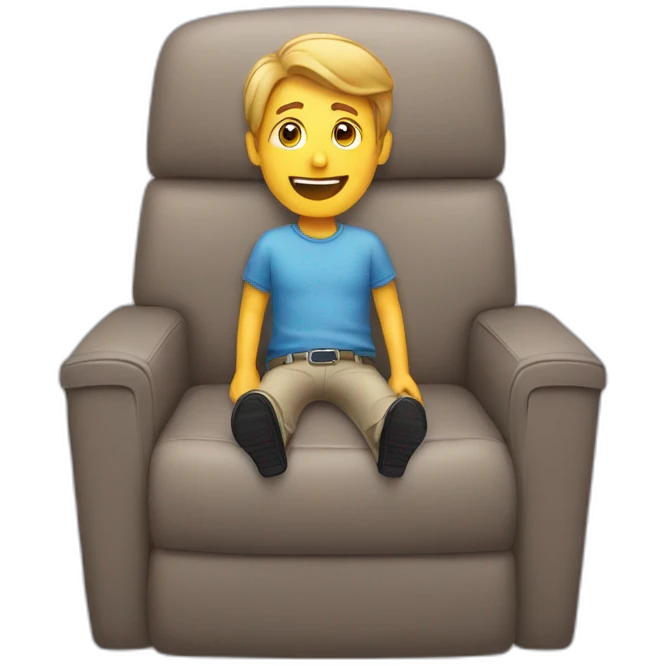 Man flying by the seat of his pants emoji