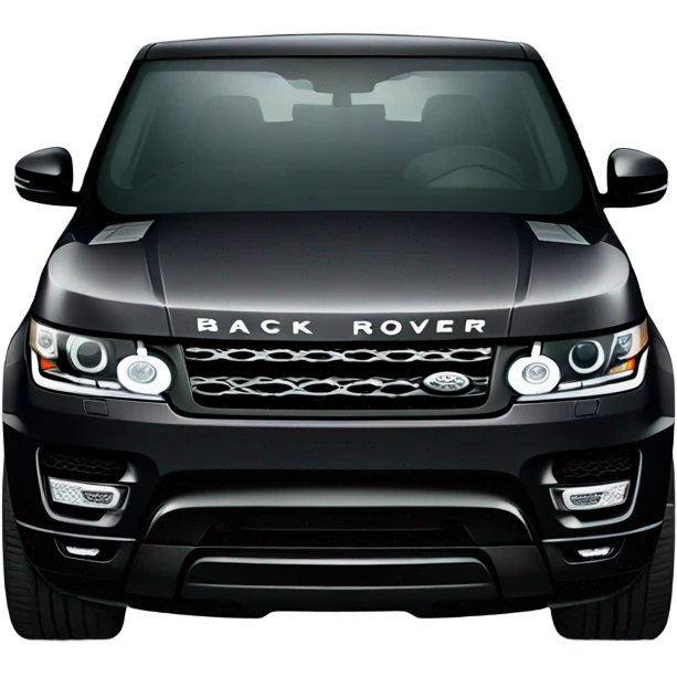A black Range Rover sport with silver wheels emoji