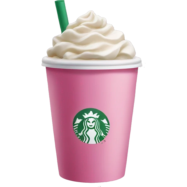 Pink starbucks emoji