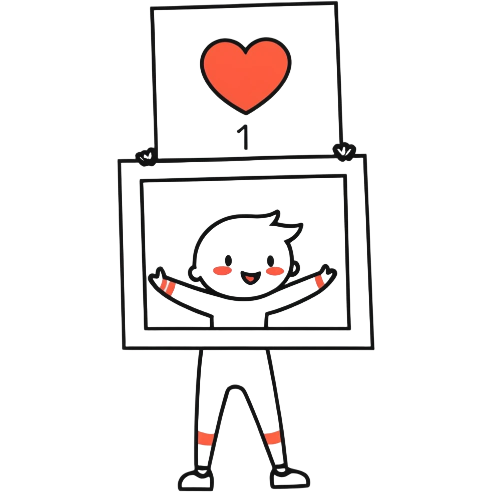 Holding sign that says I love you  emoji